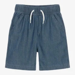 Joyday Boys Blue Cotton Chambray Shorts Discount