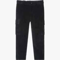 Moncler Enfant Boys Blue Cotton Corduroy Trousers New