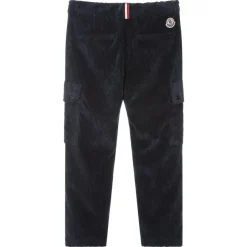 Moncler Enfant Boys Blue Cotton Corduroy Trousers New