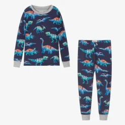 Hatley Boys Blue Cotton Dino Pyjamas New