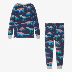 Hatley Boys Blue Cotton Dino Pyjamas New