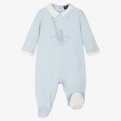 Monnalisa Boys Blue Cotton Disney Babygrow Sale