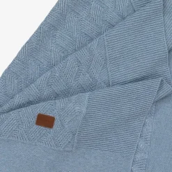 Mayoral Newborn Boys Blue Cotton Knit Blanket (96cm) Discount