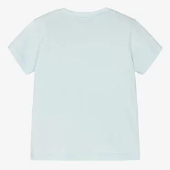 Dolce amp; Gabbana Boys Blue Cotton Leopard T-Shirt