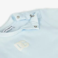 Dolce amp; Gabbana Boys Blue Cotton Leopard T-Shirt