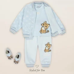 Dolce amp; Gabbana Boys Blue Cotton Leopard T-Shirt