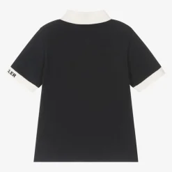 Moncler Enfant Boys Blue Cotton Polo Shirt Clearance