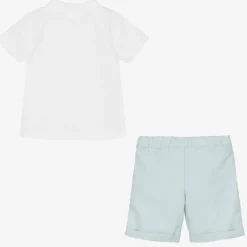 Beatrice amp; George Boys Blue Cotton Shorts Set Online