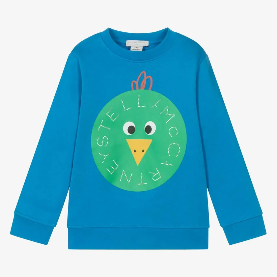 Stella McCartney Kids Boys Blue Cotton Sweatshirt