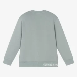 Emporio Armani Boys Blue Cotton Sweatshirt