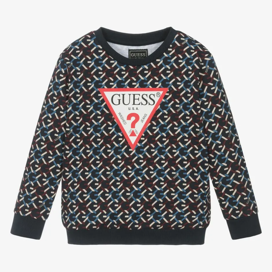 Guess Boys Blue Cotton Sweatshirt Best
