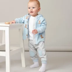 Caramelo Kids Boys Blue Cotton Teddy Tracksuit Set Sale