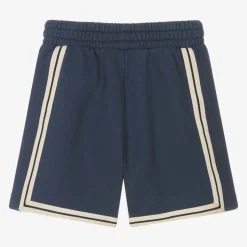 Palm Angels Boys Blue Cotton Track Sweat Shorts Sale