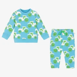 Stella McCartney Kids Boys Blue Cotton Tractor Tracksuit Online