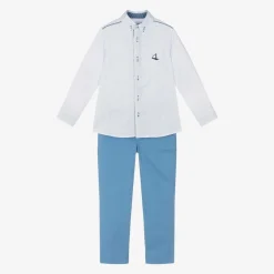 Foque Boys Blue Cotton Trouser Set