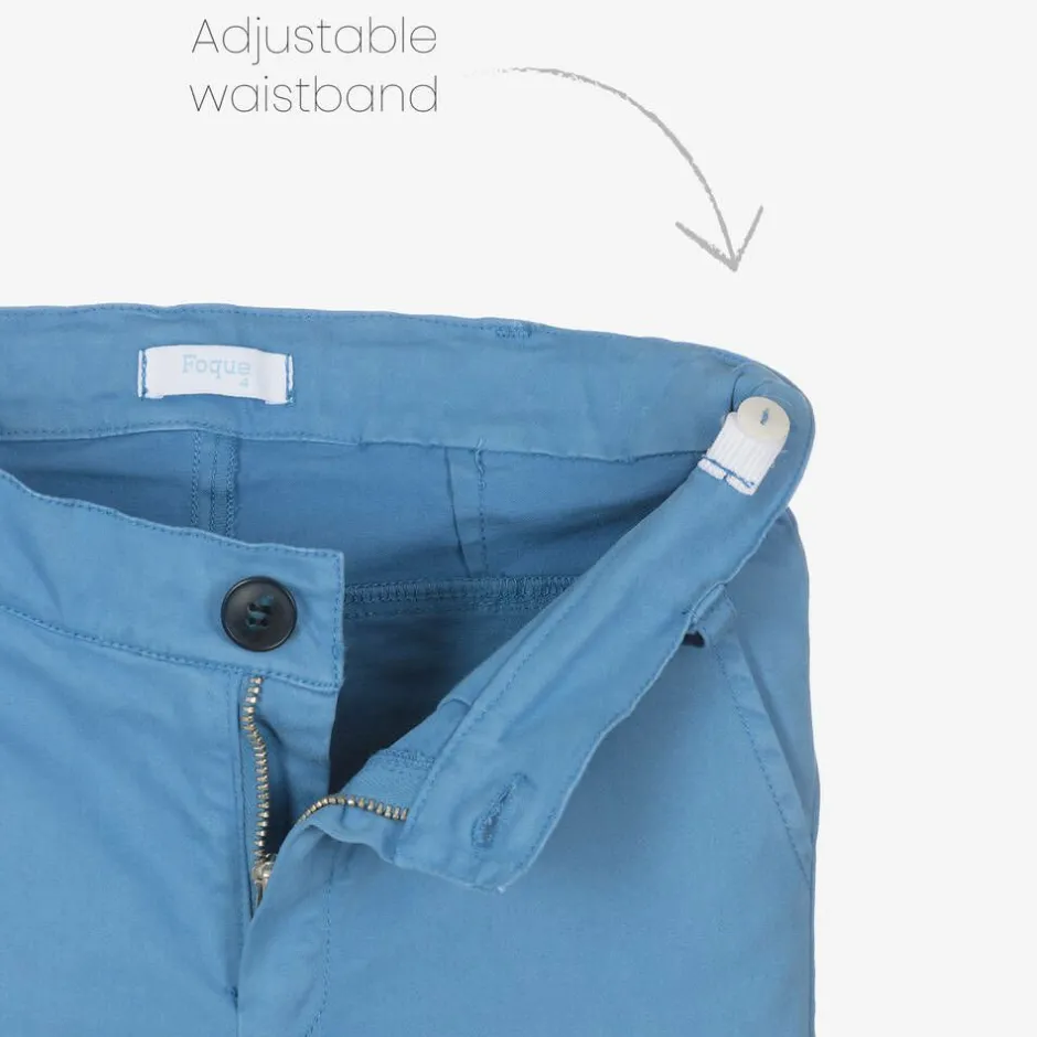 Foque Boys Blue Cotton Trouser Set