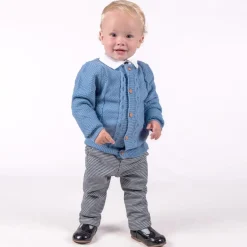 Beau KiD Boys Blue Cotton Trouser Set Sale