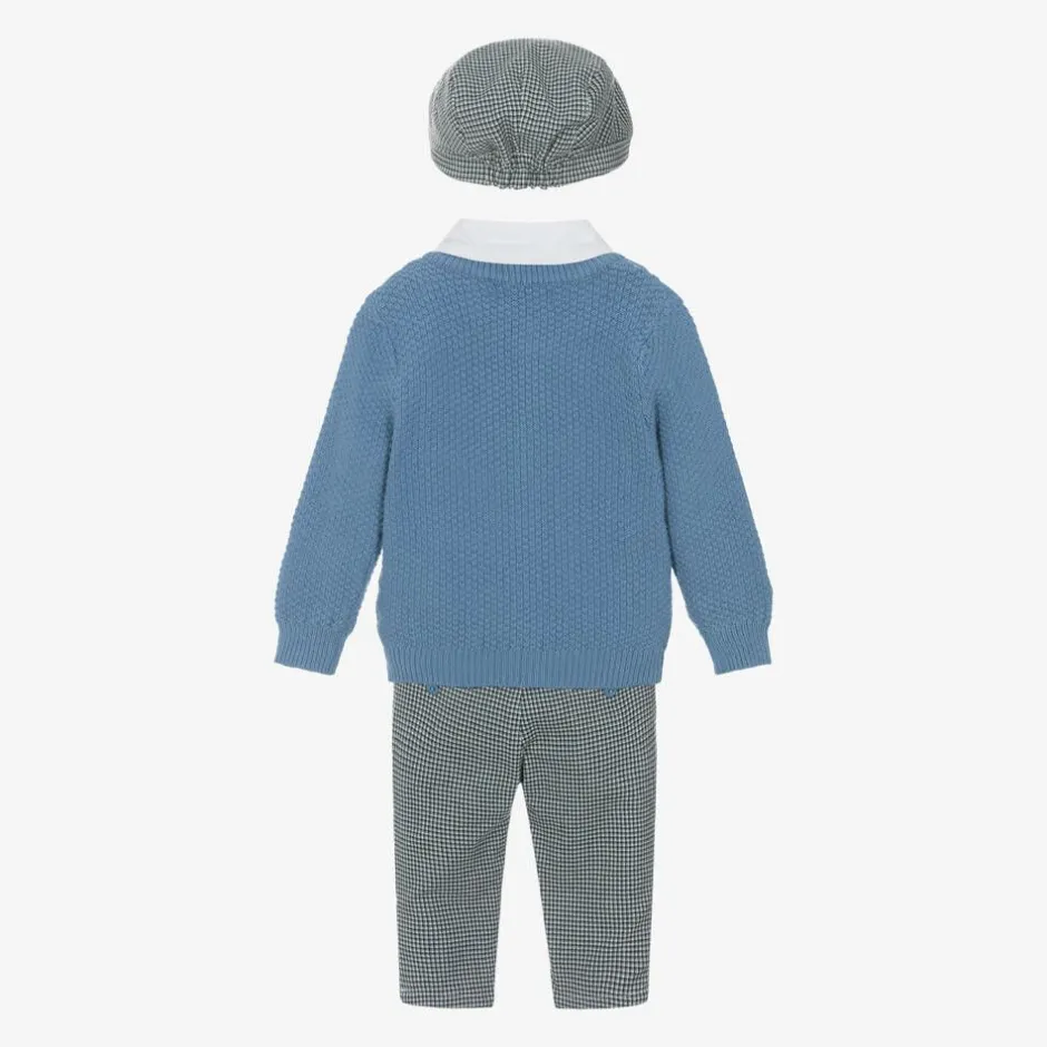Beau KiD Boys Blue Cotton Trouser Set Sale