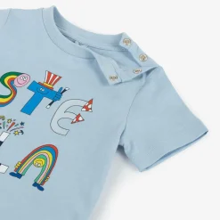 Stella McCartney Kids Boys Blue Cotton T-Shirt Outlet