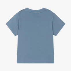 BOSS Boys Blue Cotton T-Shirt Hot