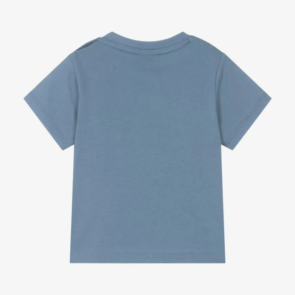 BOSS Boys Blue Cotton T-Shirt Hot