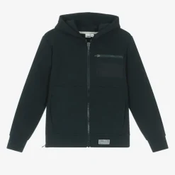 iDO Junior Boys Blue Cotton Zip-Up Hoodie