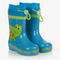 Playshoes Boys Blue Crocodile Rain Boots Online