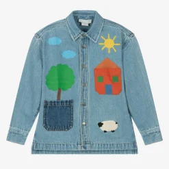 Stella McCartney Kids Boys Blue Denim Shirt Online