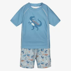 Playshoes Boys Blue Dinosaur Swim Set (UPF40+)