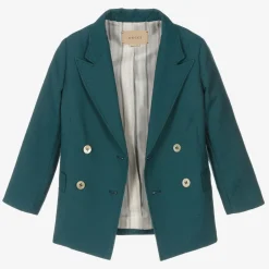 Gucci Boys Blue Double-Breasted Blazer
