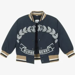 Burberry Boys Blue Down Filled Bomber Jacket Discount