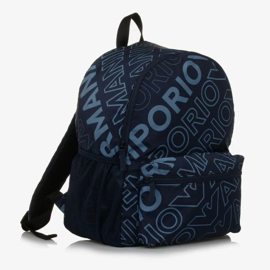 Emporio Armani Boys Blue Eagle Backpack (37cm)