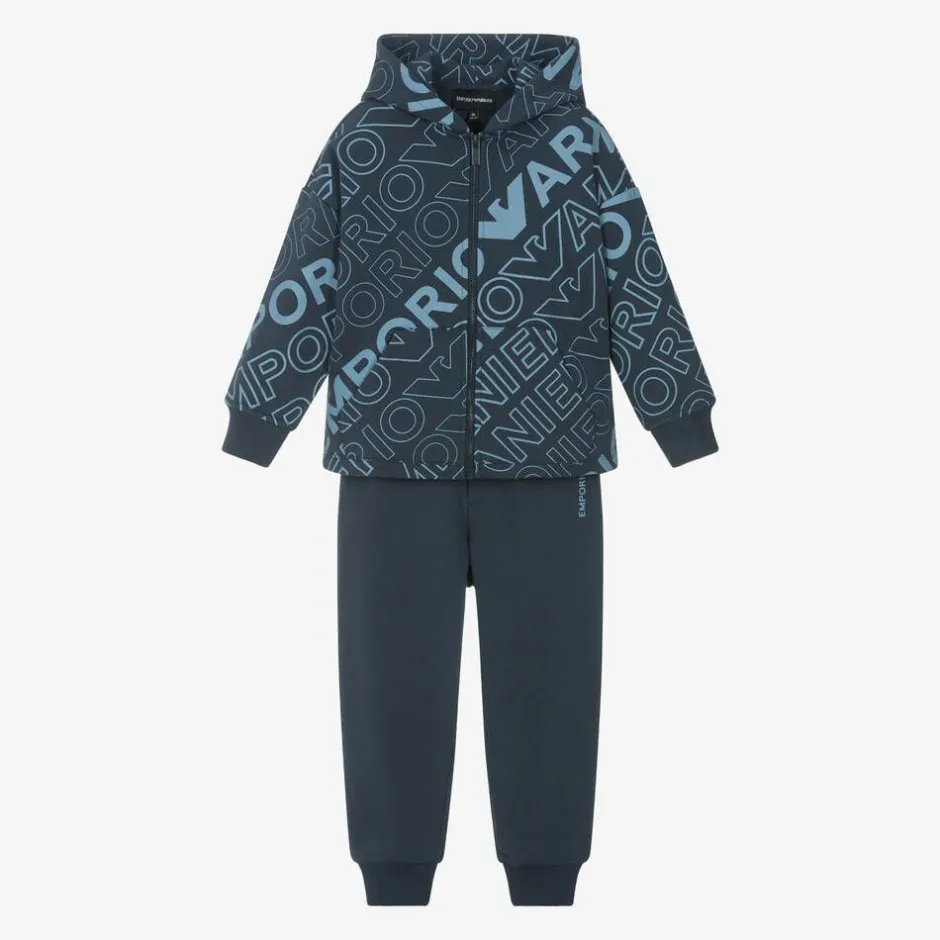 Emporio Armani Boys Blue Eagle Logo Tracksuit Best
