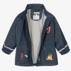 Playshoes Boys Blue Fire Engine Raincoat Discount