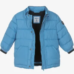 Mayoral Boys Blue Hooded Puffer Coat New