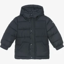 Mayoral Boys Blue Hooded Puffer Coat Clearance