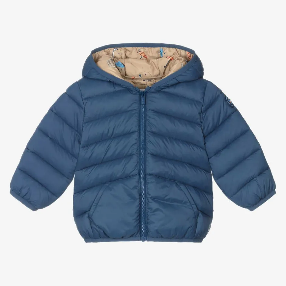 Mayoral Boys Blue Hooded Puffer Jacket Outlet