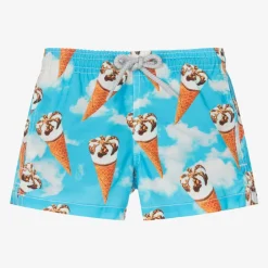 MC2 Saint Barth Boys Blue Ice Cream Print Swim Shorts Discount