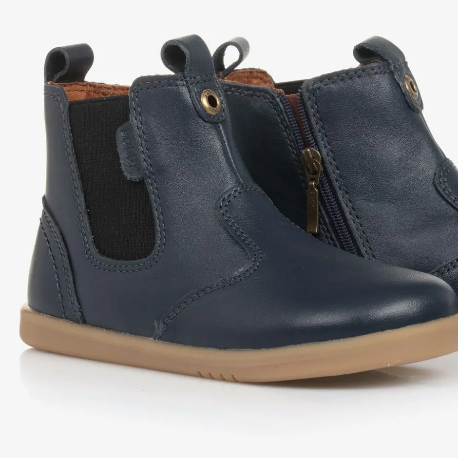 Bobux IWalk Boys Blue Leather Ankle Boots Online