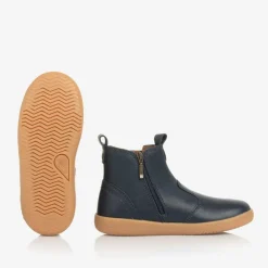 Bobux Kid + Boys Blue Leather Ankle Boots Discount
