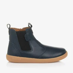 Bobux Kid + Boys Blue Leather Ankle Boots Discount