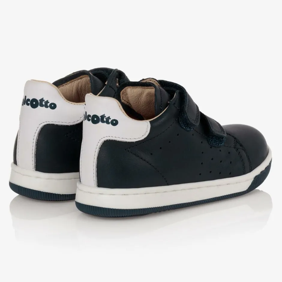 Falcotto by Naturino Boys Blue Leather Trainers Outlet