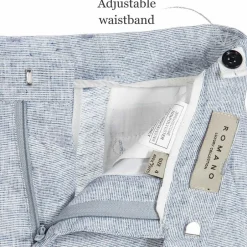 Romano Boys Blue Linen & Cotton Suit