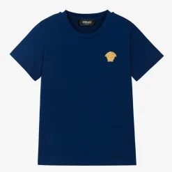 Versace Boys Blue Medusa Logo Cotton T-Shirt Best