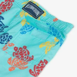 Vilebrequin Boys Blue Multicolour Turtle Swim Shorts Online