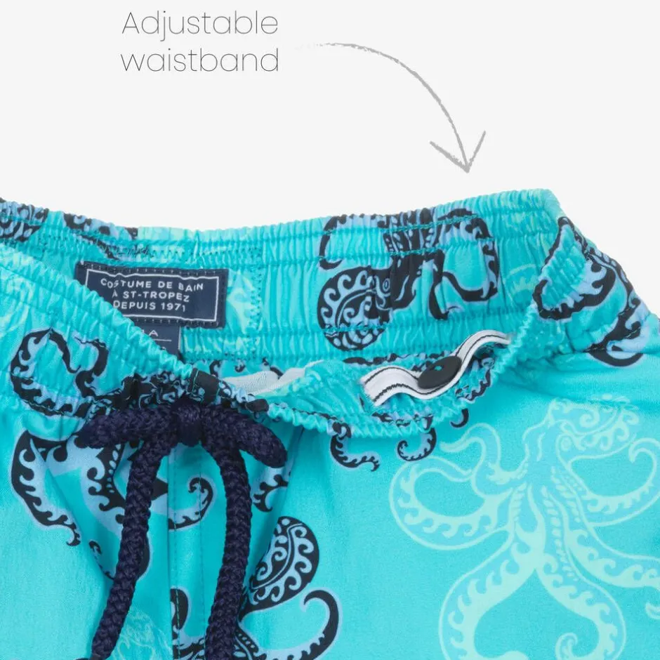 Vilebrequin Boys Blue Octopus Print Swim Shorts Sale