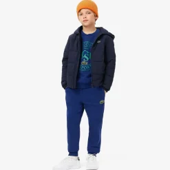 Lacoste Boys Blue Organic Cotton Joggers Hot
