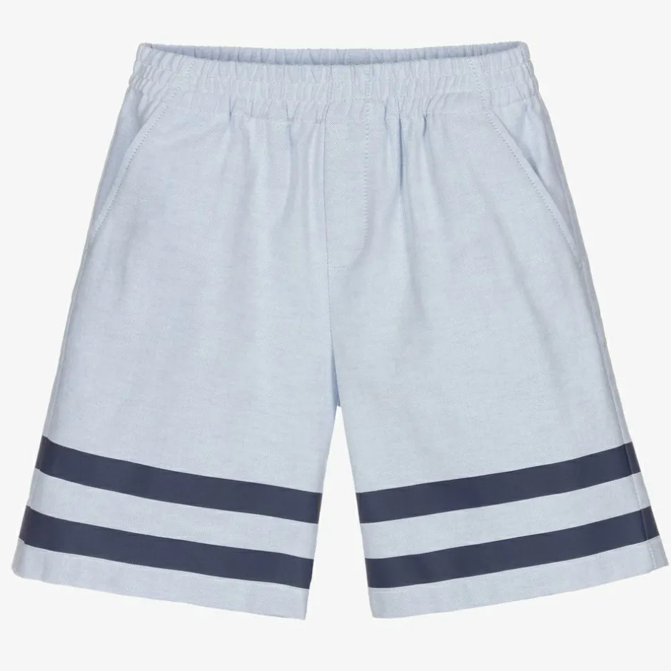 Gucci Boys Blue Oxford Cotton Shorts