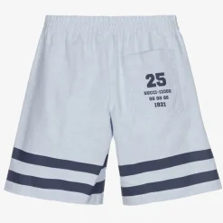 Gucci Boys Blue Oxford Cotton Shorts