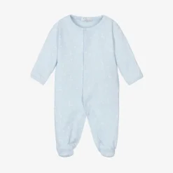 Kissy Kissy Boys Blue Pima Cotton Crescent Moonlight Babygrow Discount